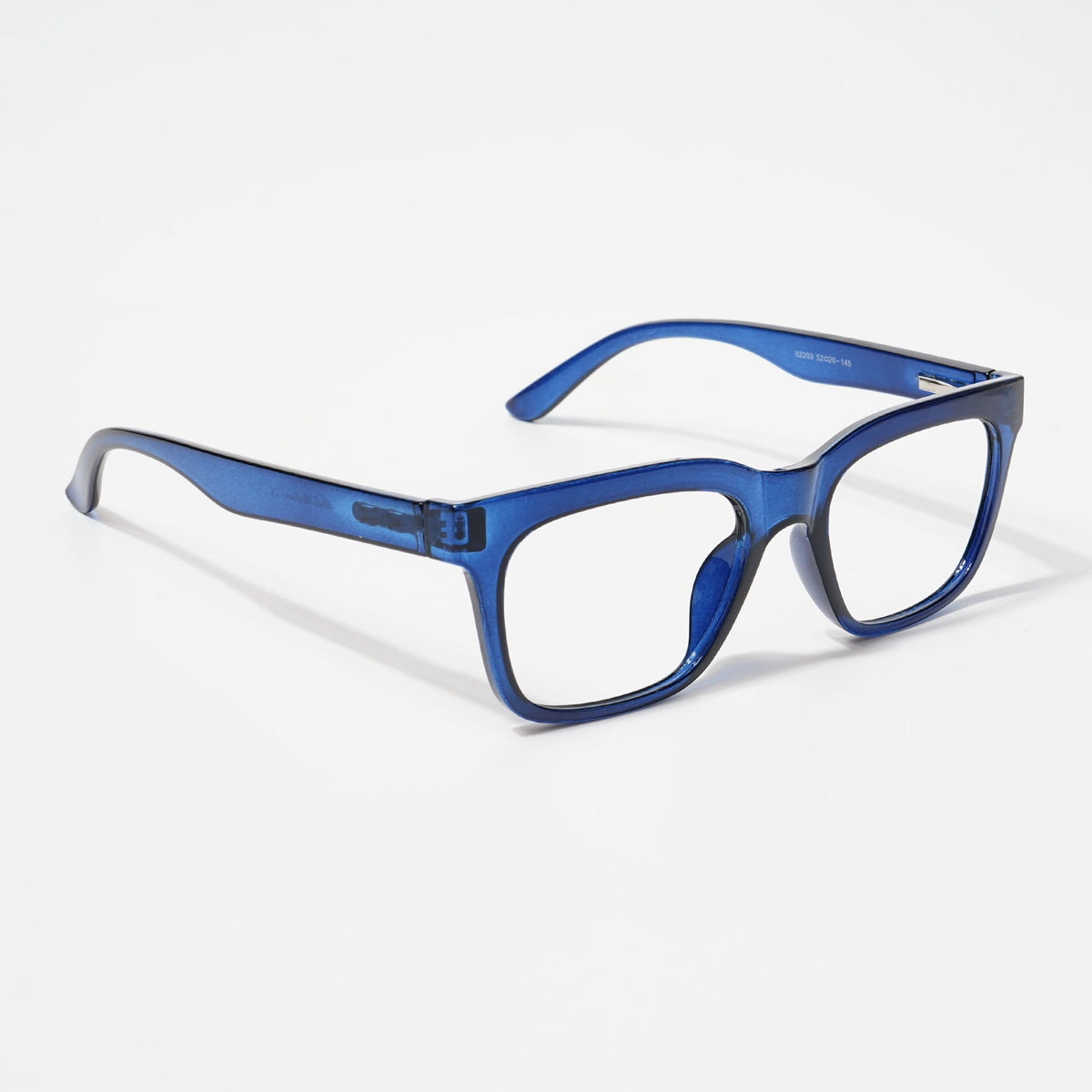 Eyejack Bell Bottom Shine Blue Rectangle Eyeglasses for Men and Women - Style L438 - view 1