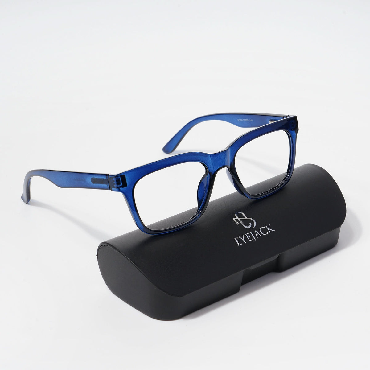 Eyejack Bell Bottom Shine Blue Rectangle Eyeglasses for Men and Women - Style L438 - view 5