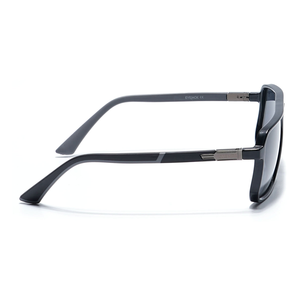 Eyejack Shine Black Square Sunglasses for Men and Women - Style 1115 - view 7