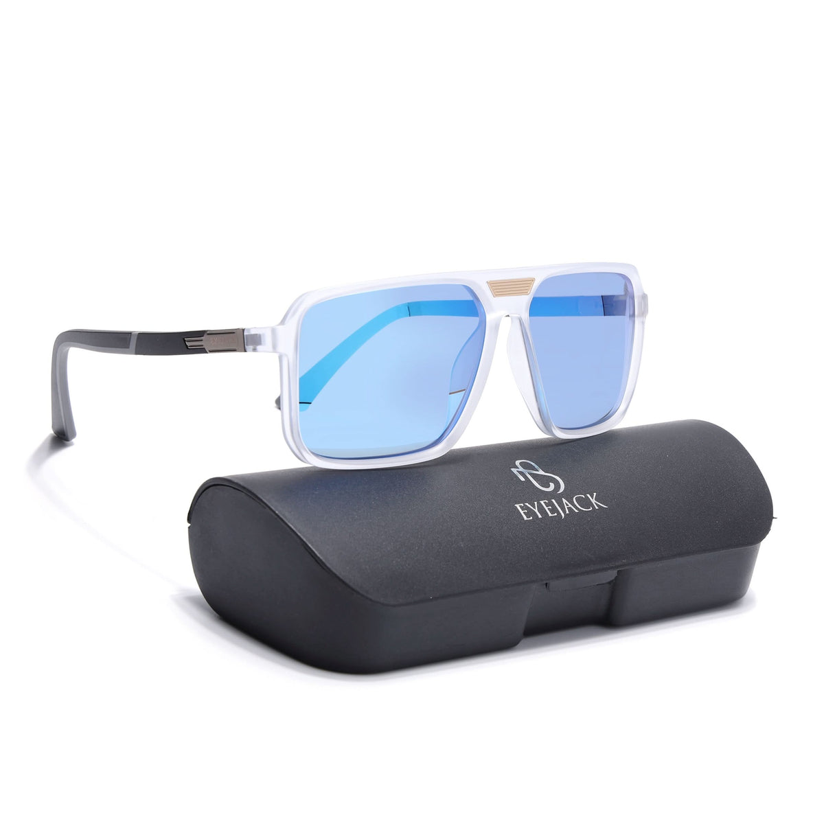 Eyejack Transparent Square Sunglasses for Men and Women - Style 1119 - view 6