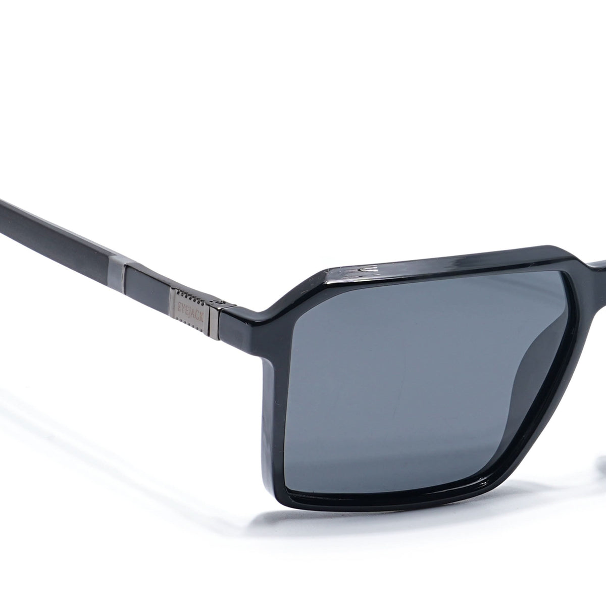 Eyejack Shine Black Square Sunglasses for Men and Women - Style 1120 - view 5