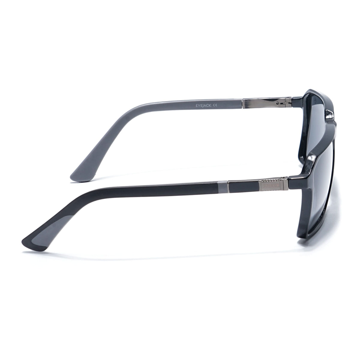 Eyejack Shine Black Square Sunglasses for Men and Women - Style 1120 - view 7