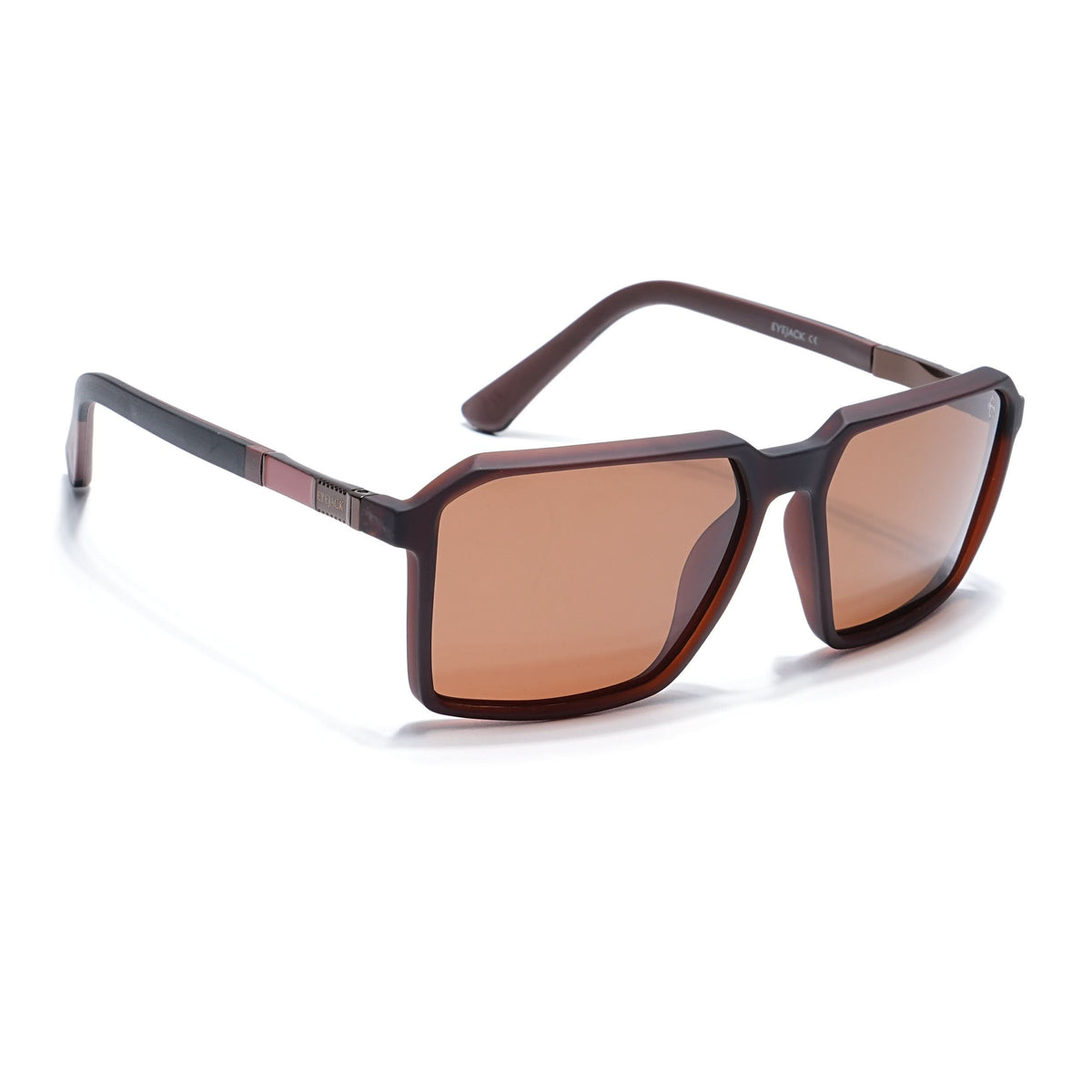 Eyejack Brown Square Sunglasses for Men and Women - Style 1124 - view 2
