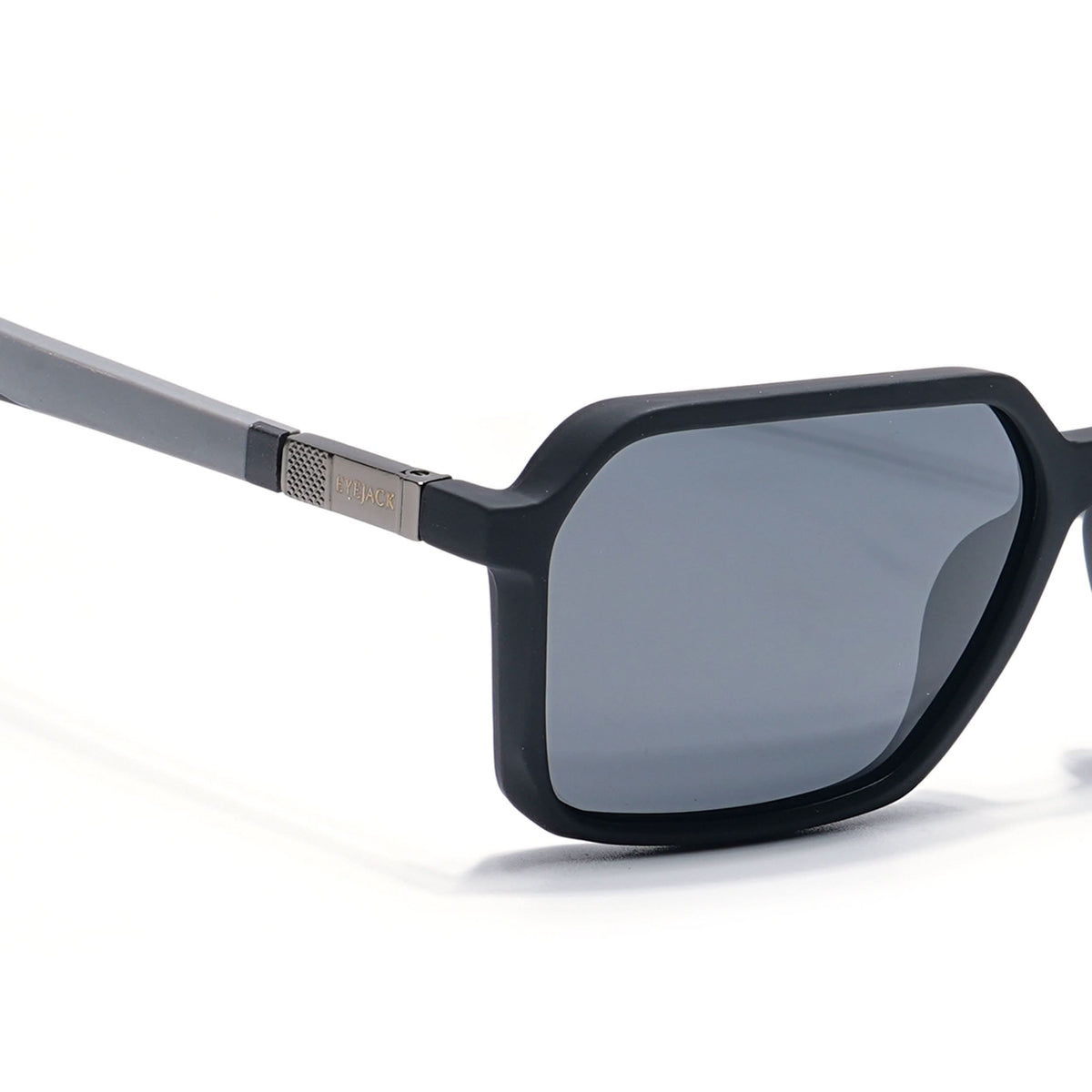 Eyejack Black Square Sunglasses for Men and Women - Style 1126 - view 5