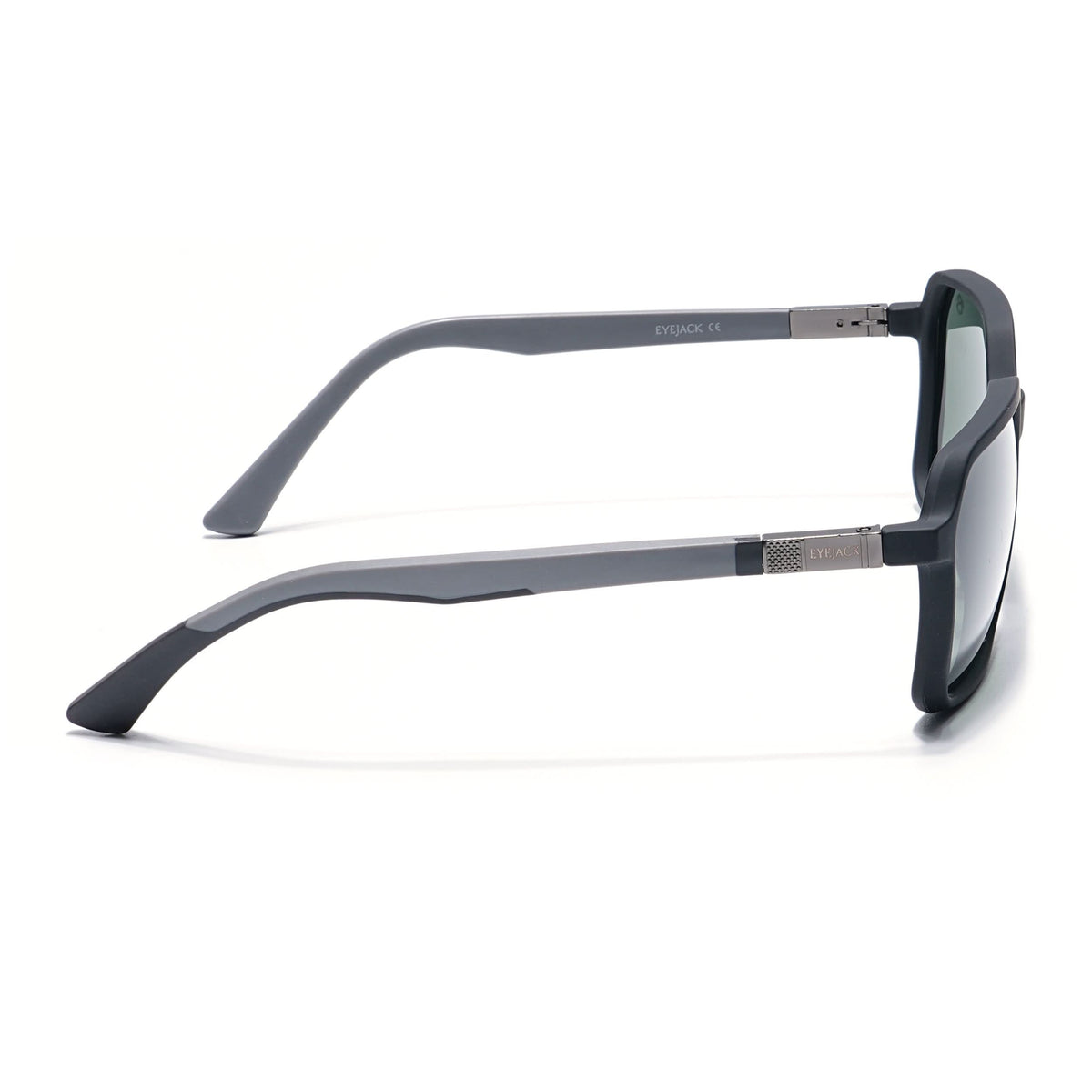 Eyejack Black Square Sunglasses for Men and Women - Style 1127 - view 7