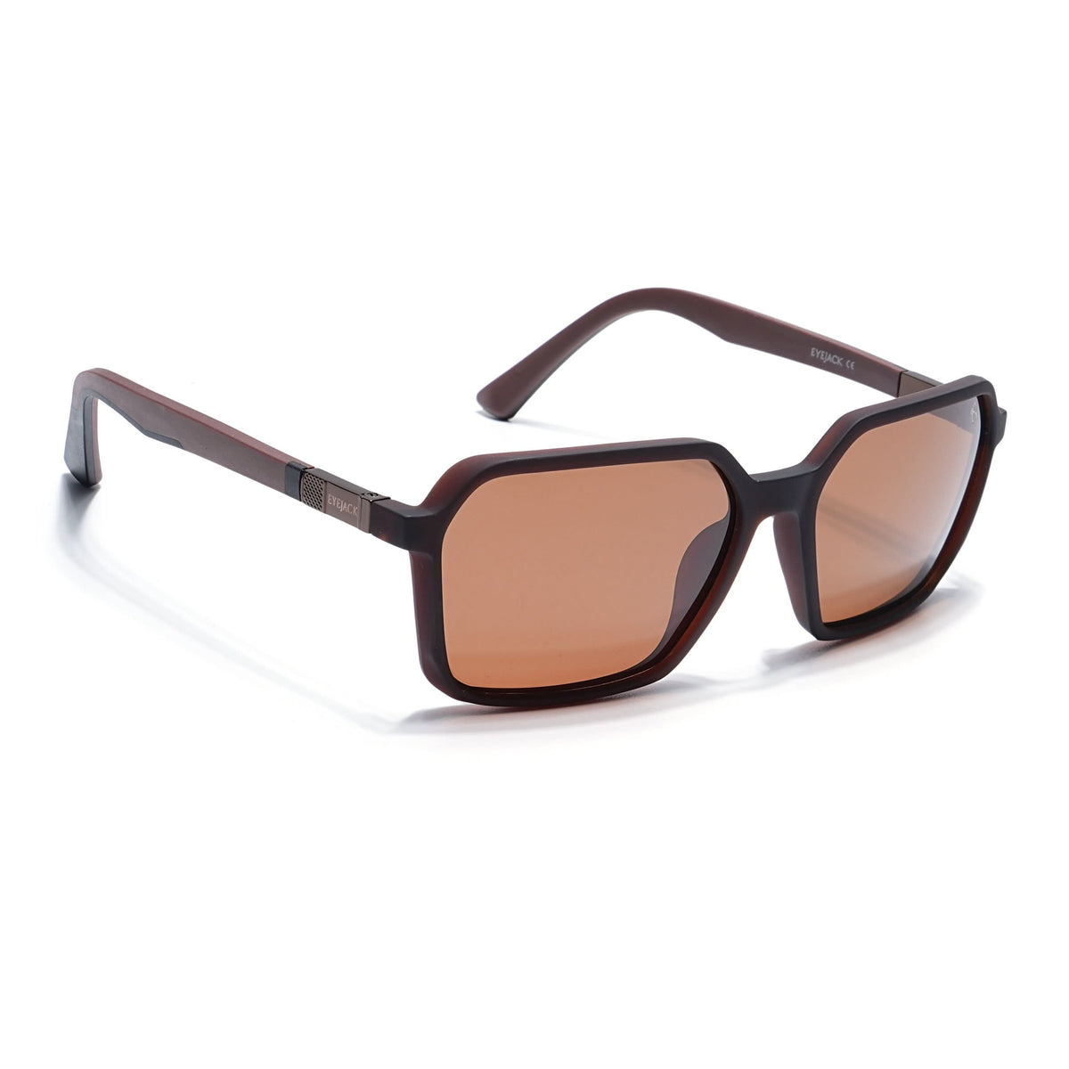 Eyejack Brown Square Sunglasses for Men and Women - Style 1128 - view 2