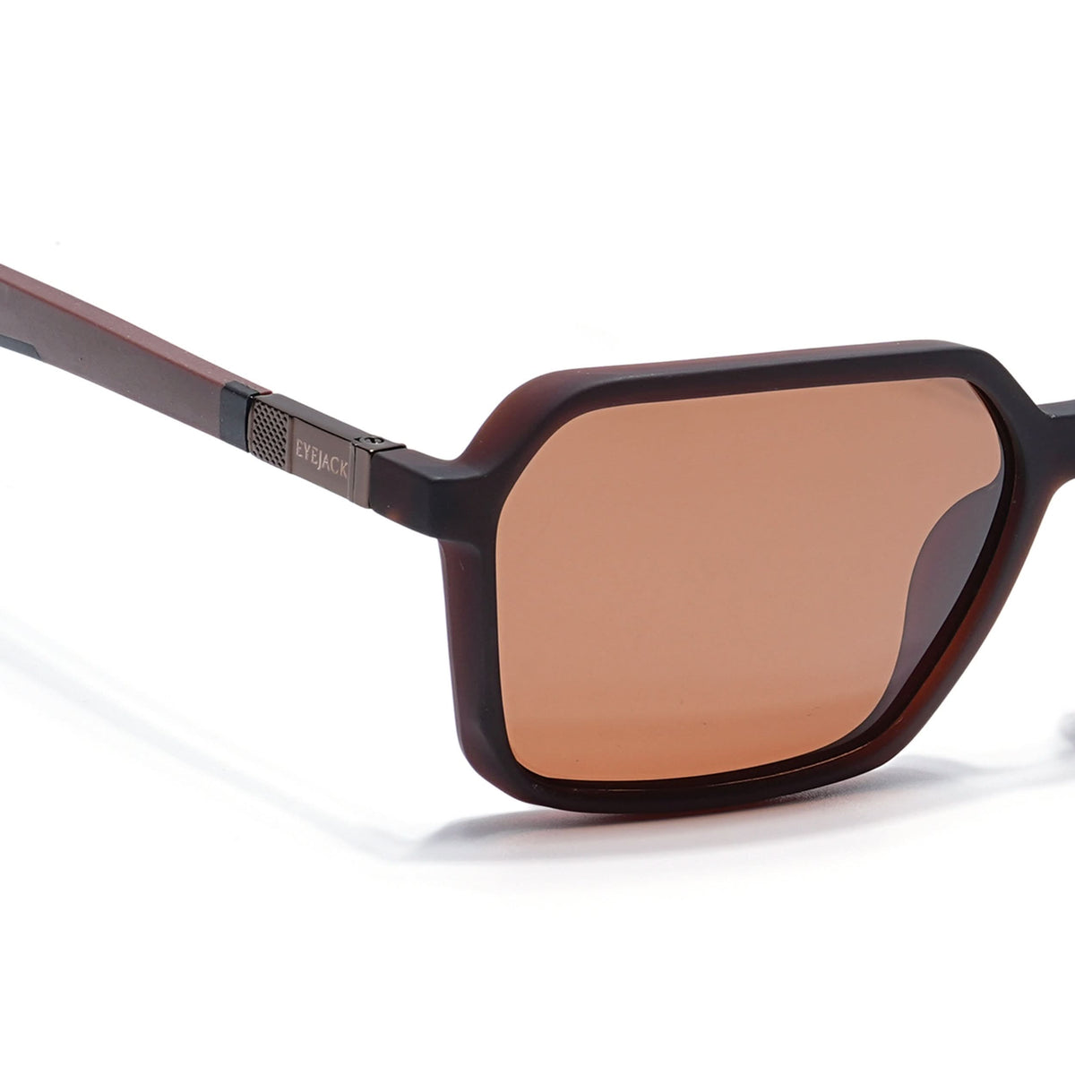 Eyejack Brown Square Sunglasses for Men and Women - Style 1128 - view 5