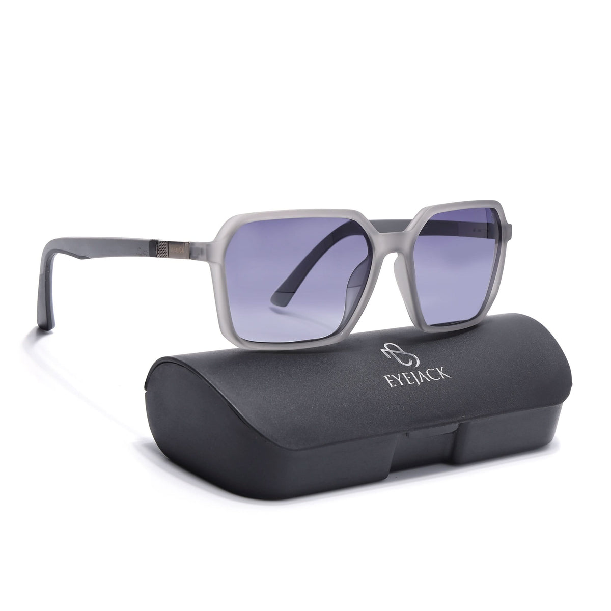 Eyejack Grey Square Sunglasses for Men and Women - Style 1129 - view 6