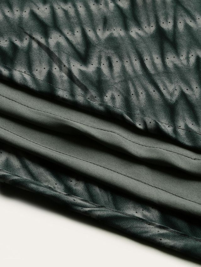 Bollywood Vogue Ready To Wear Grey N Black Muslin Halter Neck Gown