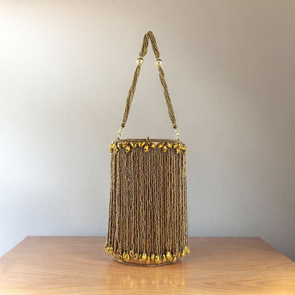 Gold Beaded Potli Bag – Handcrafted Bridal & Festive