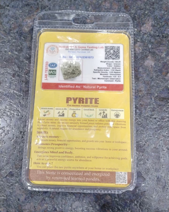 Pyrite “Money Magnet” Stone – Natural Wealth Attraction Crystal for Abundance, Success & Positive Energy