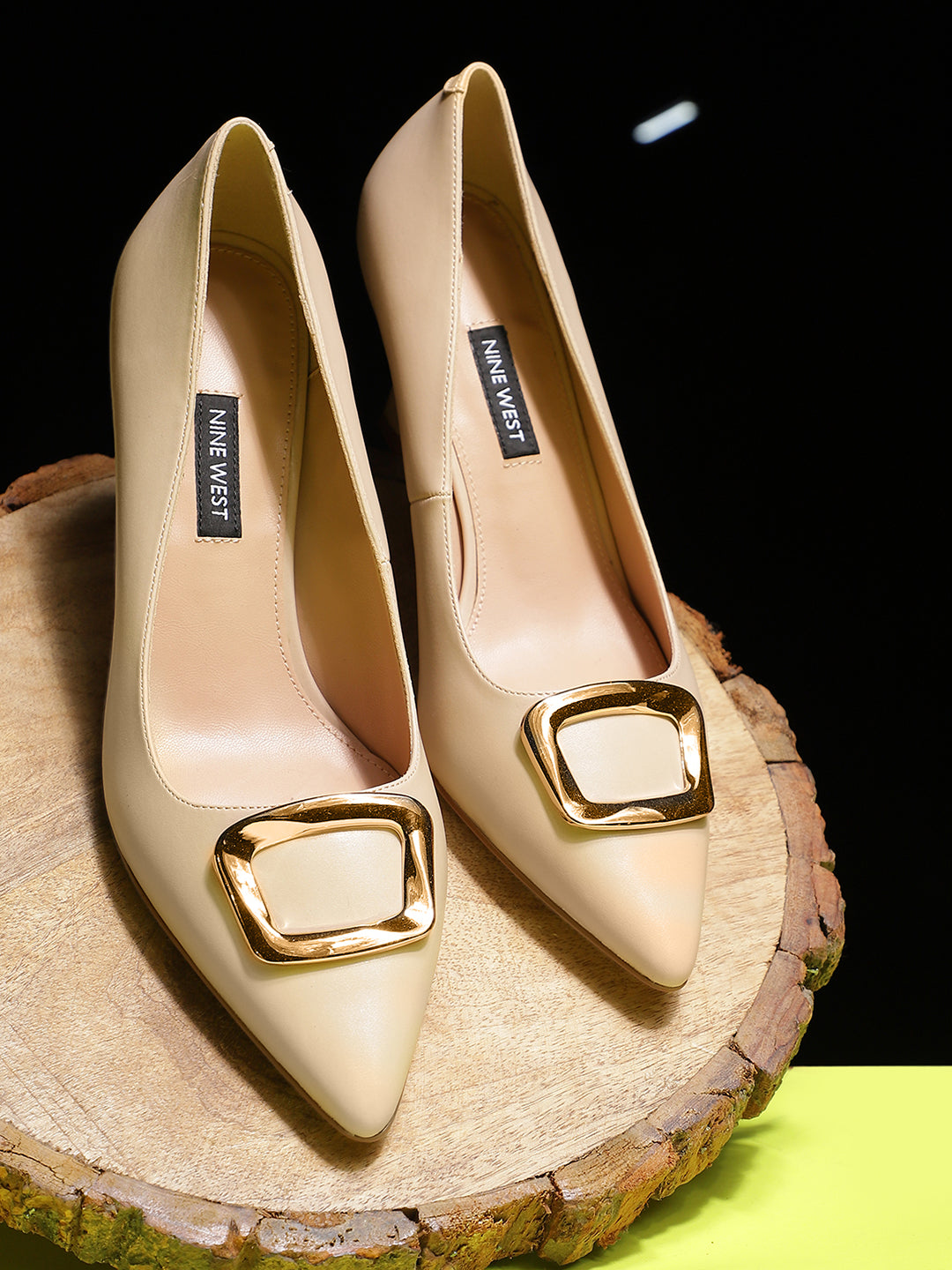 Nine West Women Nude Pointed-Toe Kitten Heel Pump - Nude - View 6