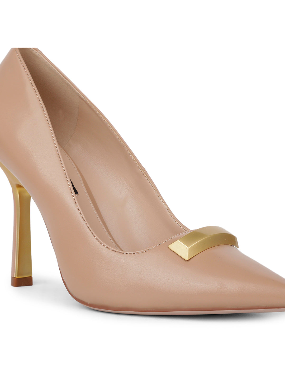 Nine West Women Pointed-Toe Kitten Heel Pump - Nude - View 5
