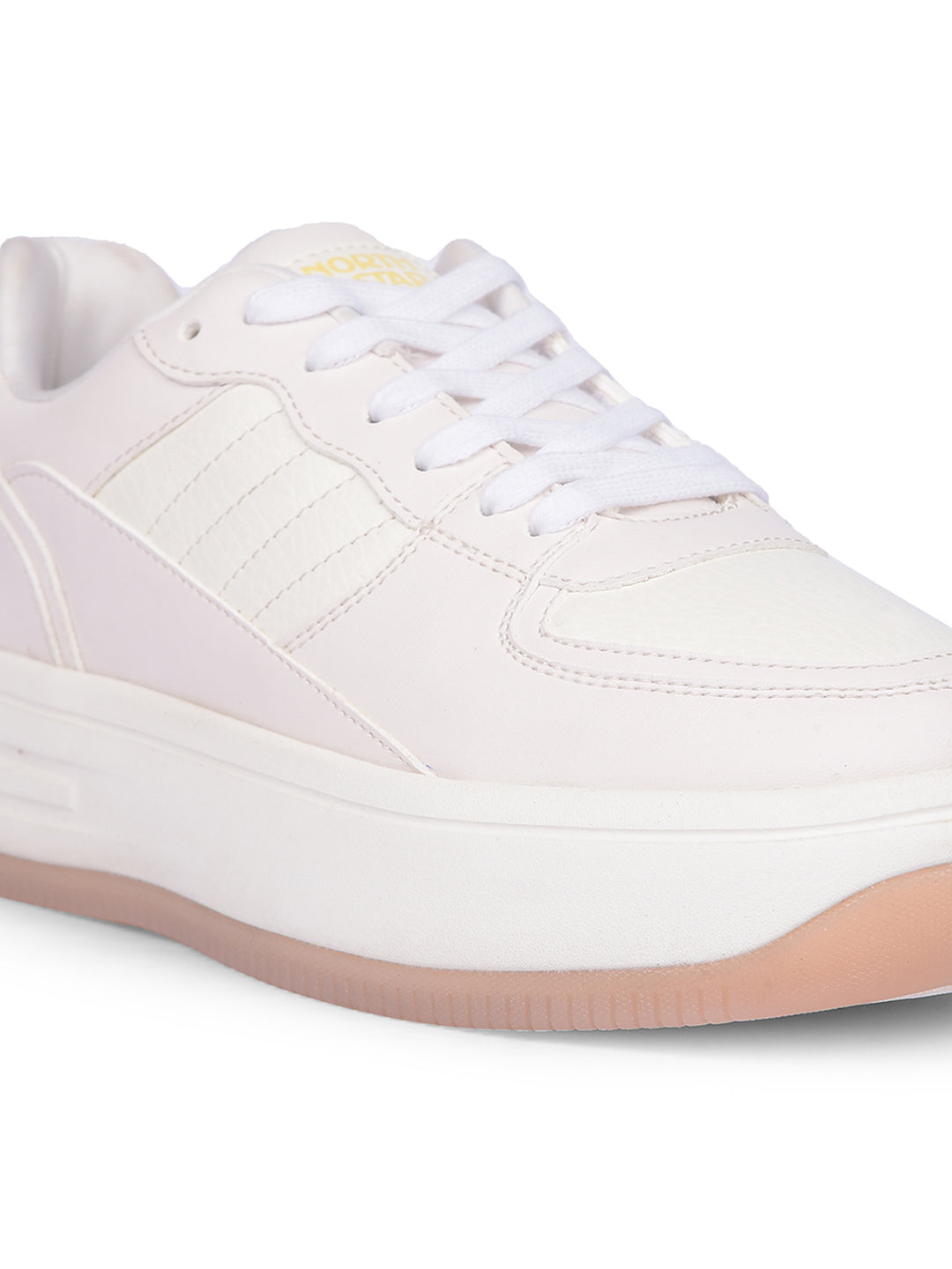 North Star Women White Casual Lace-up Sneakers - White - View 5