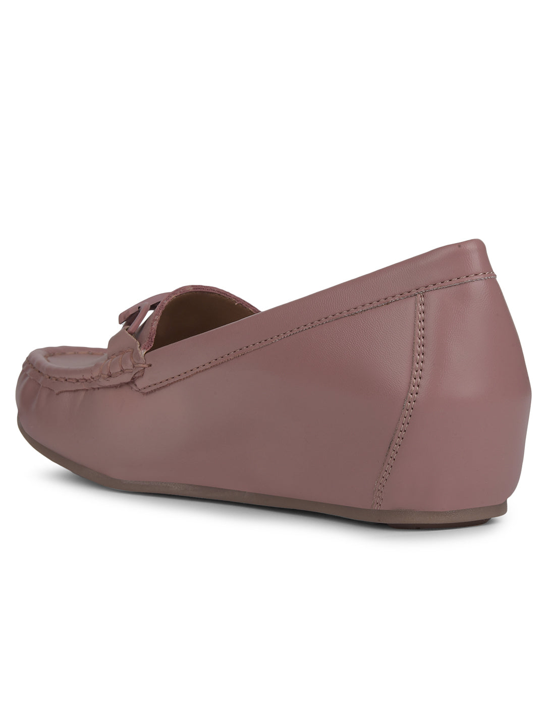 Bata Women Pink Wedge Heel Casual Loafers - Pink - View 3