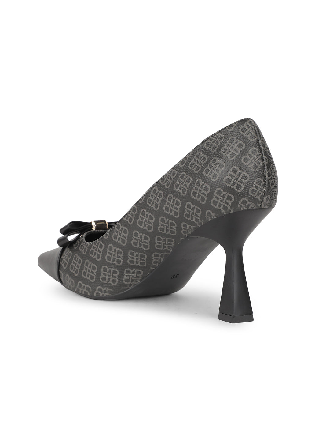 Bata Women Black Pointed-Toe Kitten Heel Pump - Black - View 3