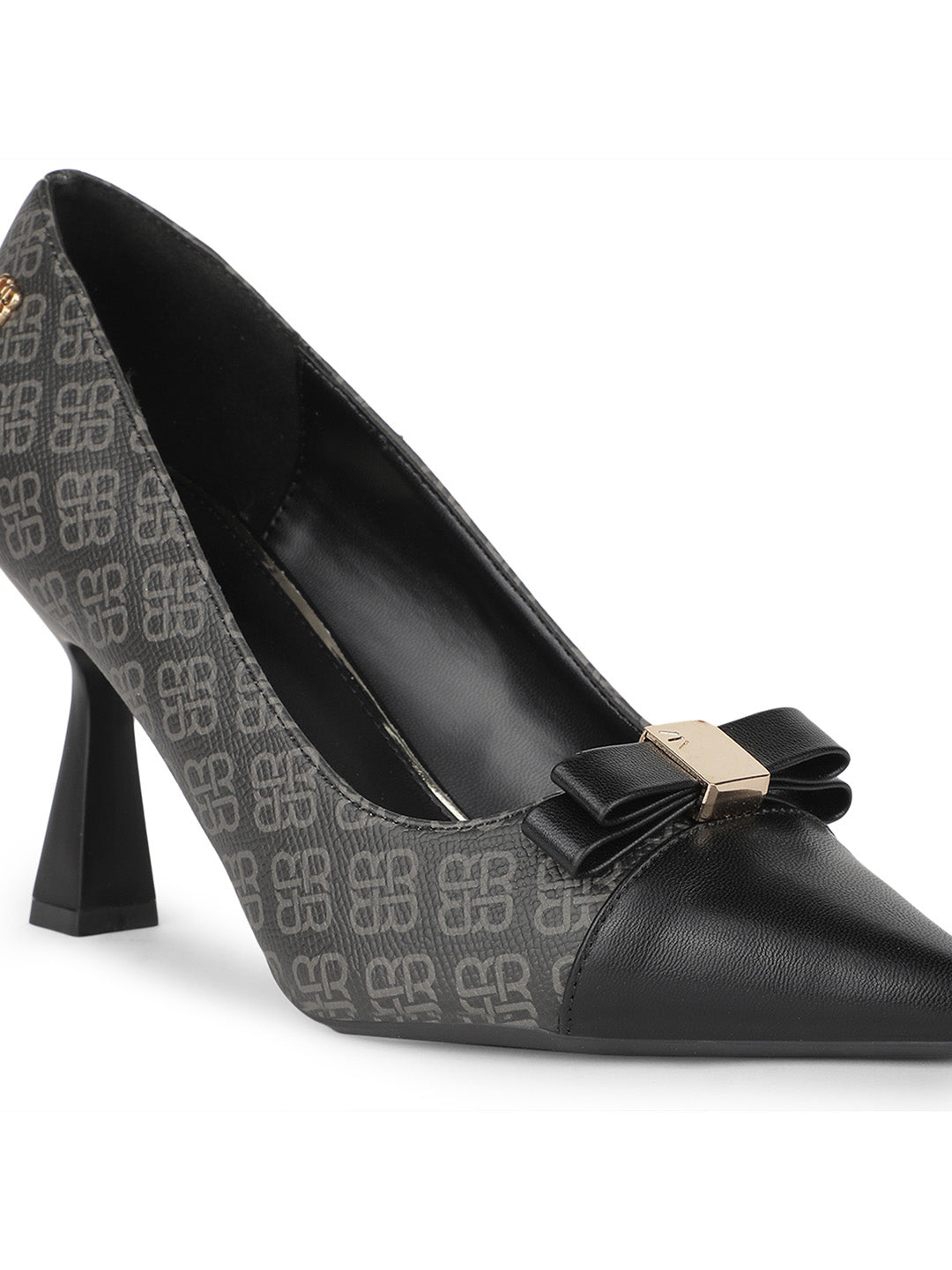 Bata Women Black Pointed-Toe Kitten Heel Pump - Black - View 5