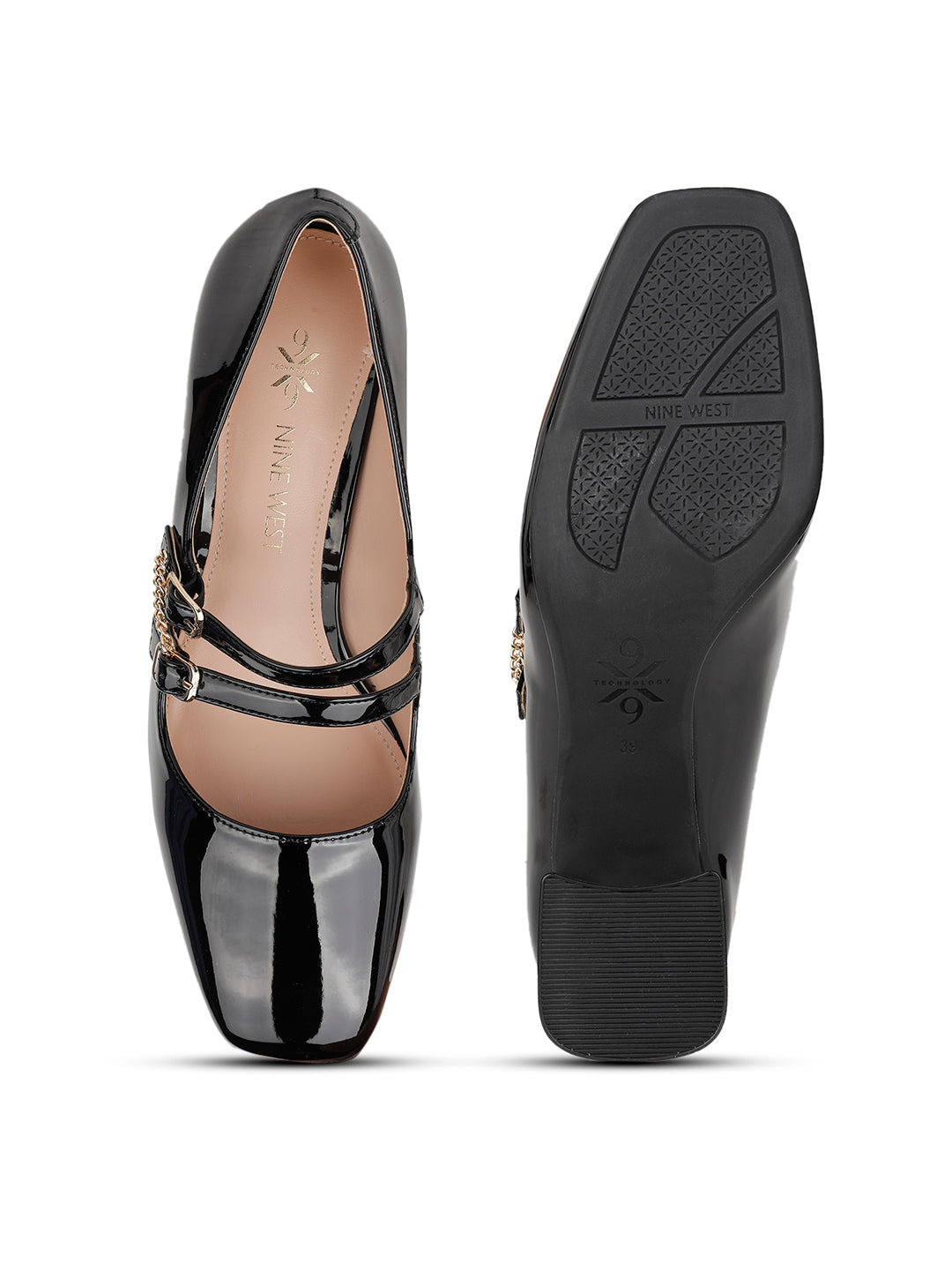 Nine West Women Pointed-Toe Block Heel Mary janes - Black - View 4