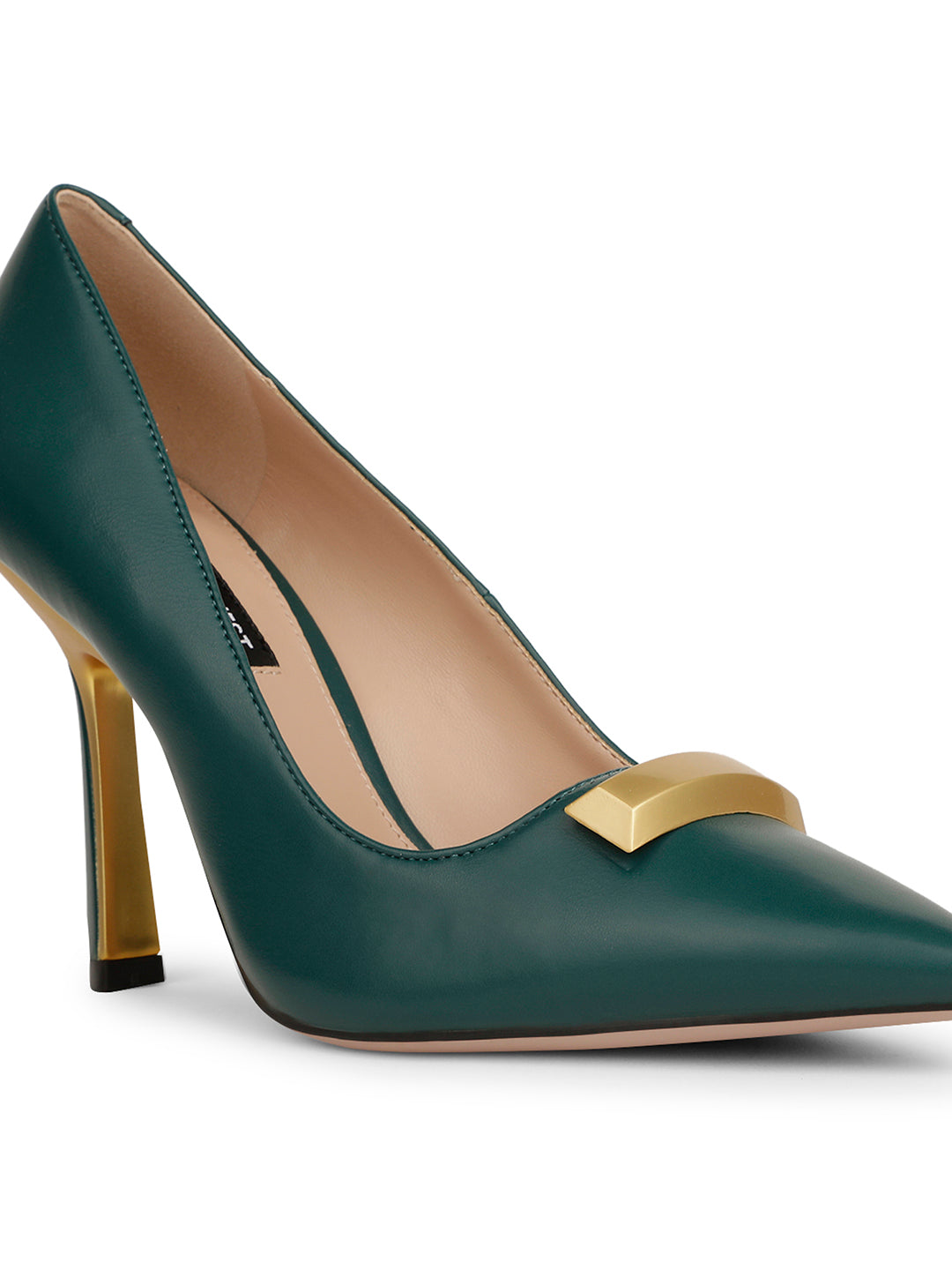 Nine West Women Pointed-Toe Stiletto Heel Pump - Dark Green - View 5