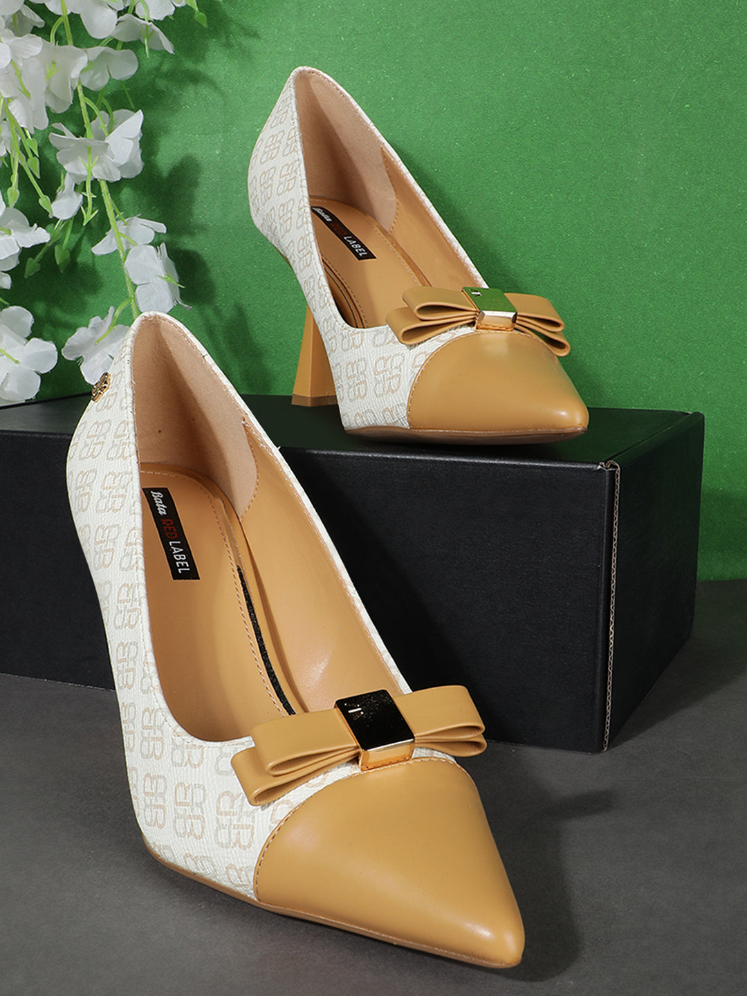 Bata Women Beige Pointed-Toe Kitten Heel Pump - Beige - View 6