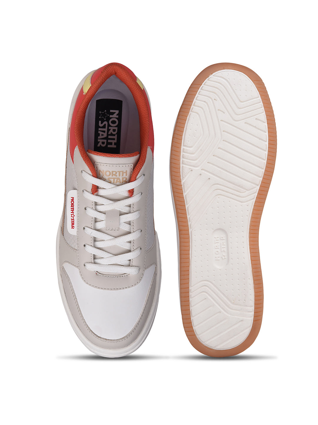 North Star Women Beige Casual Lace-up Sneakers - Beige - View 4