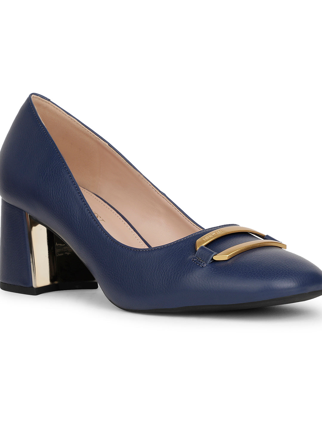 Nine West Women Pointed-Toe Block Heel Pump - Navy Blue - View 5