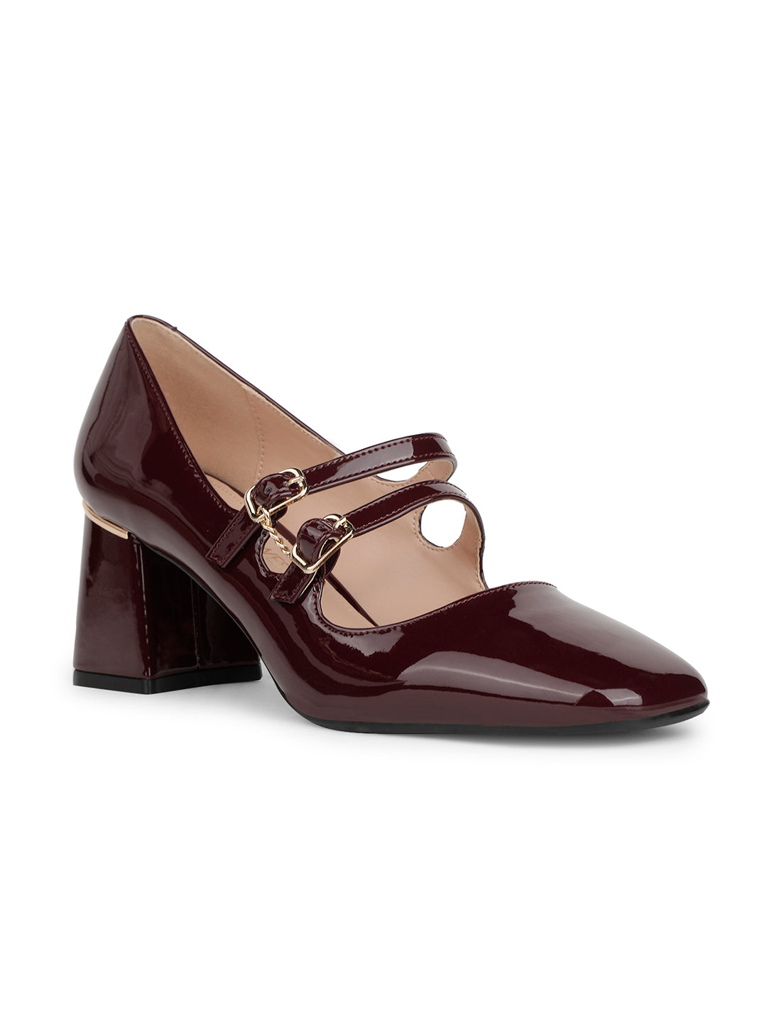 Nine West Women Purple Pointed-Toe Block Heel Mary janes - Purple - View 1