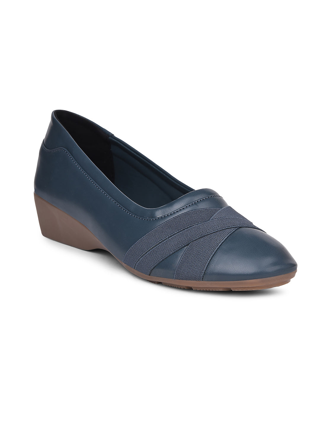 Bata Women Turquoise Blue Wedge Heel Slip-on Loafers - Turquoise Blue - View 1