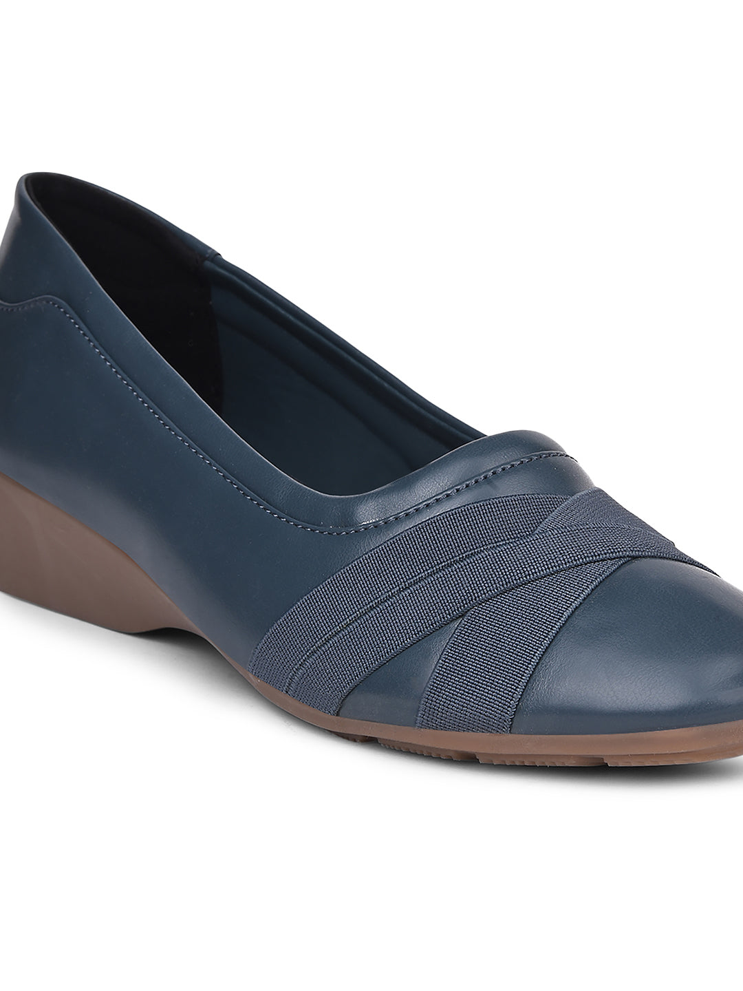 Bata Women Turquoise Blue Wedge Heel Slip-on Loafers - Turquoise Blue - View 5