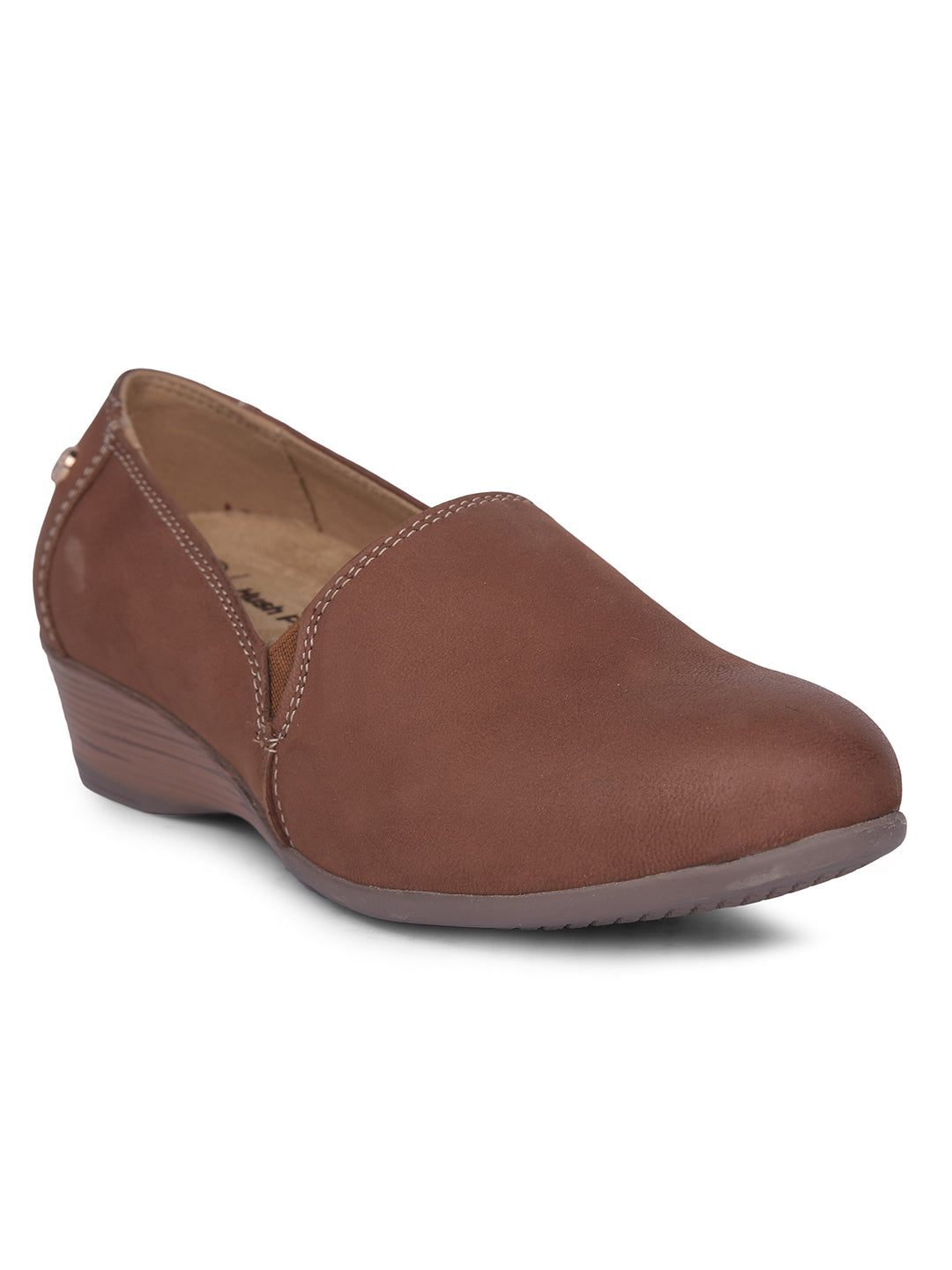 Hush Puppies Women Tan Wedge Heel Ballerina - Tan - View 1