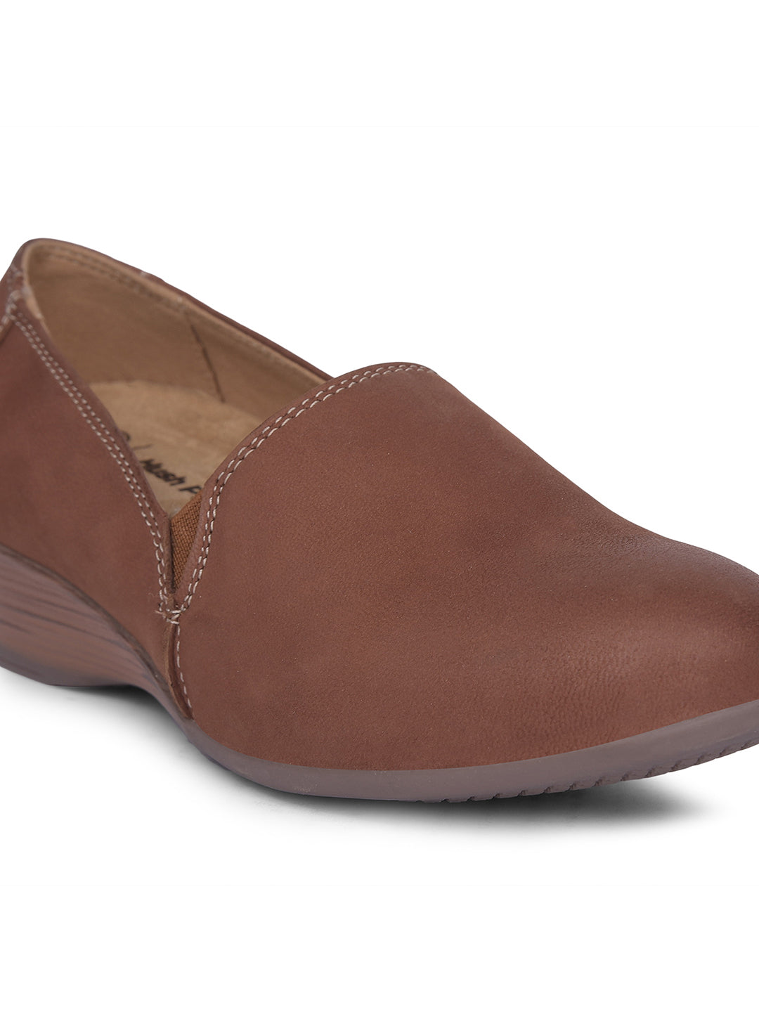 Hush Puppies Women Tan Wedge Heel Ballerina - Tan - View 5
