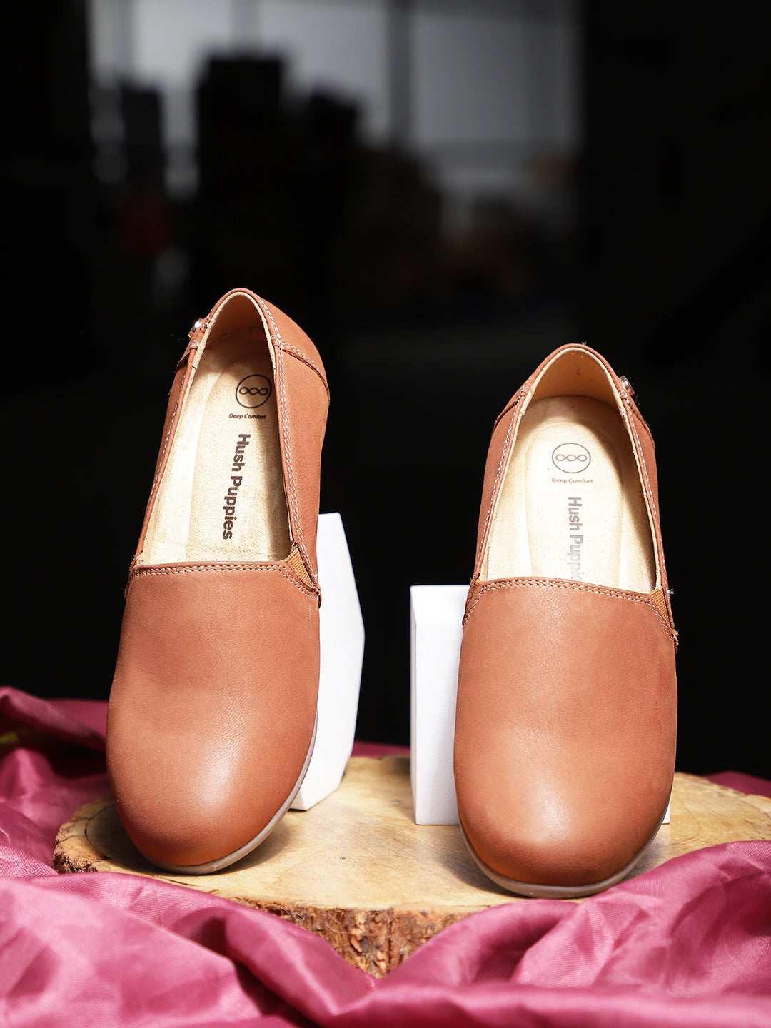 Hush Puppies Women Tan Wedge Heel Ballerina - Tan - View 6