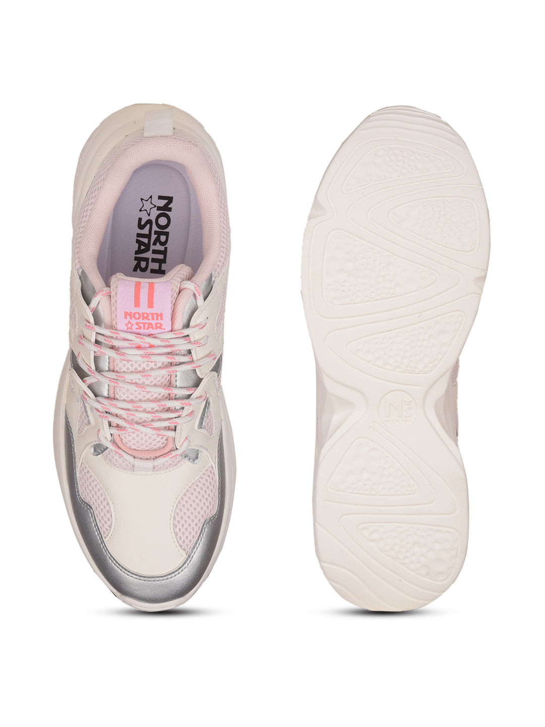 North Star Women Pink Casual Lace-up Sneakers - Pink - View 4