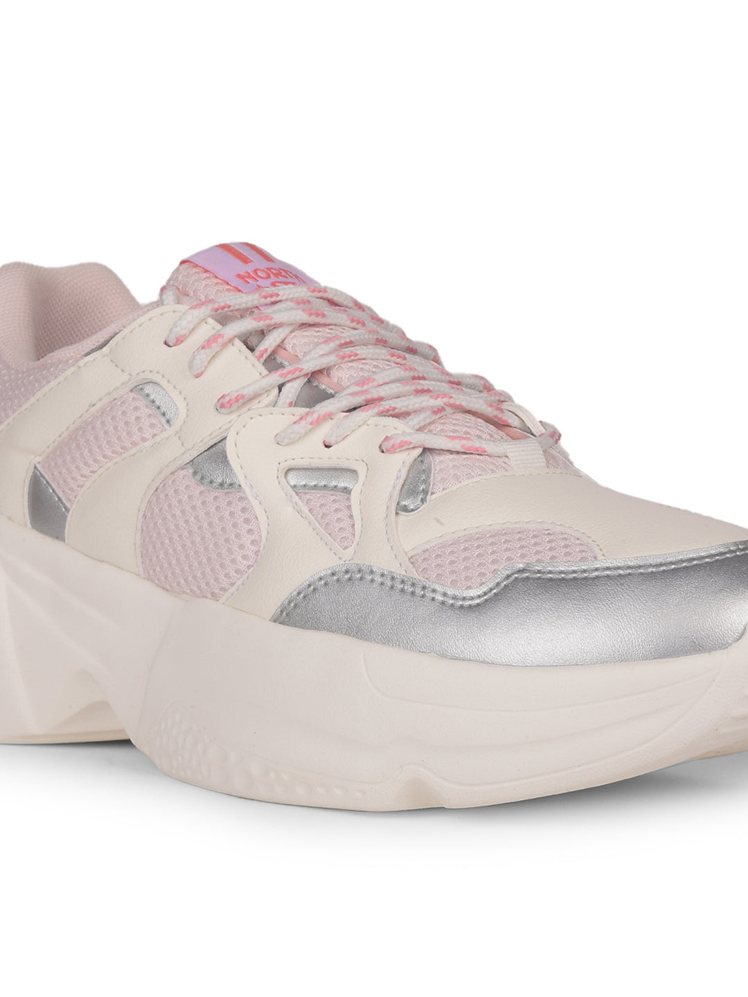 North Star Women Pink Casual Lace-up Sneakers - Pink - View 5