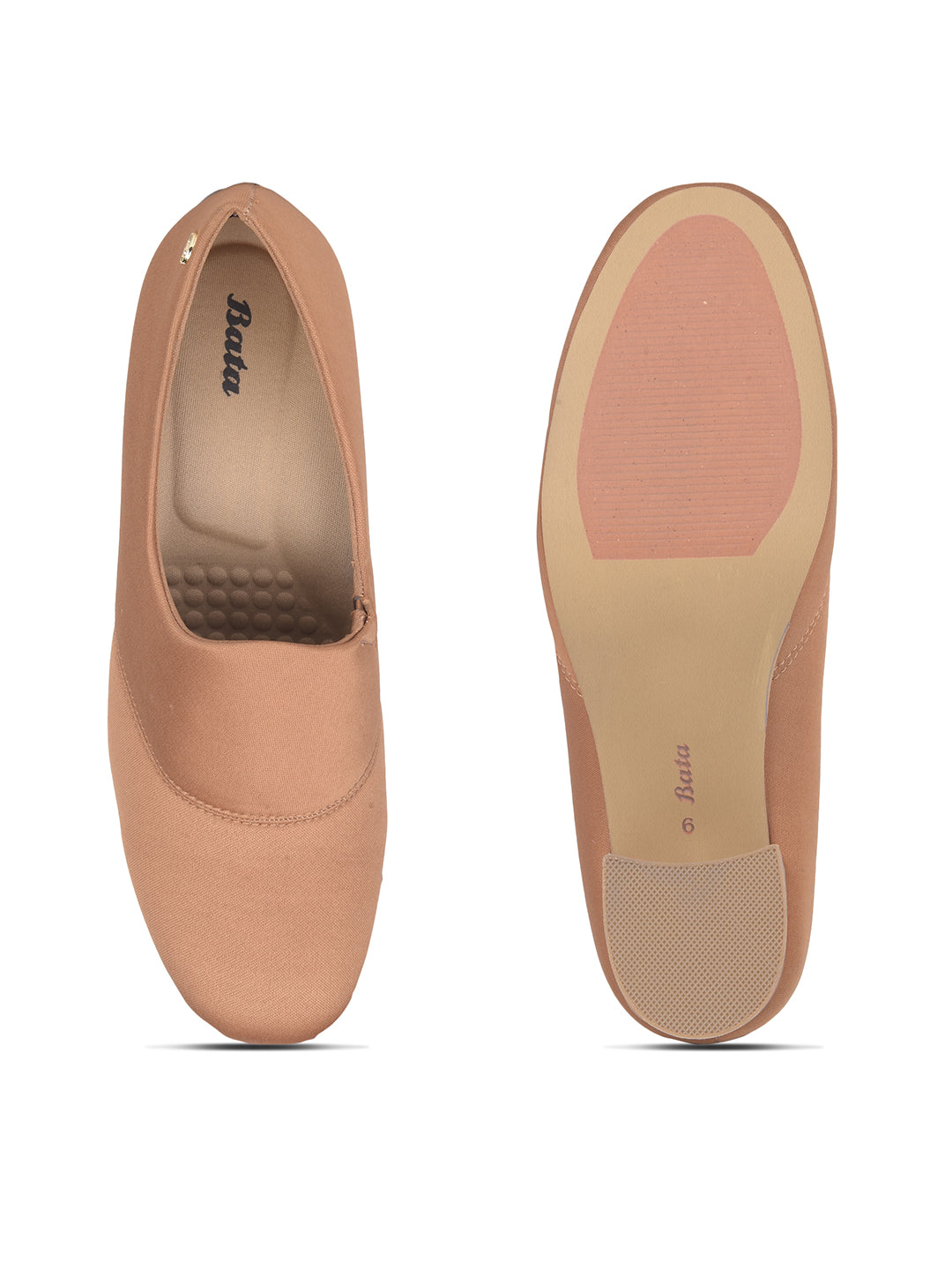 Bata Women Beige Pointed-Toe Block Heel Pump - Beige - View 4