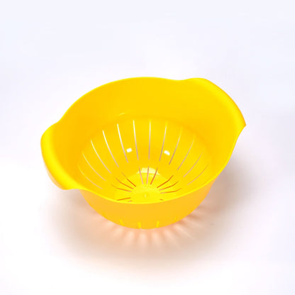 Plastic Fruits & Vegetable Washing Bowl with Strainer