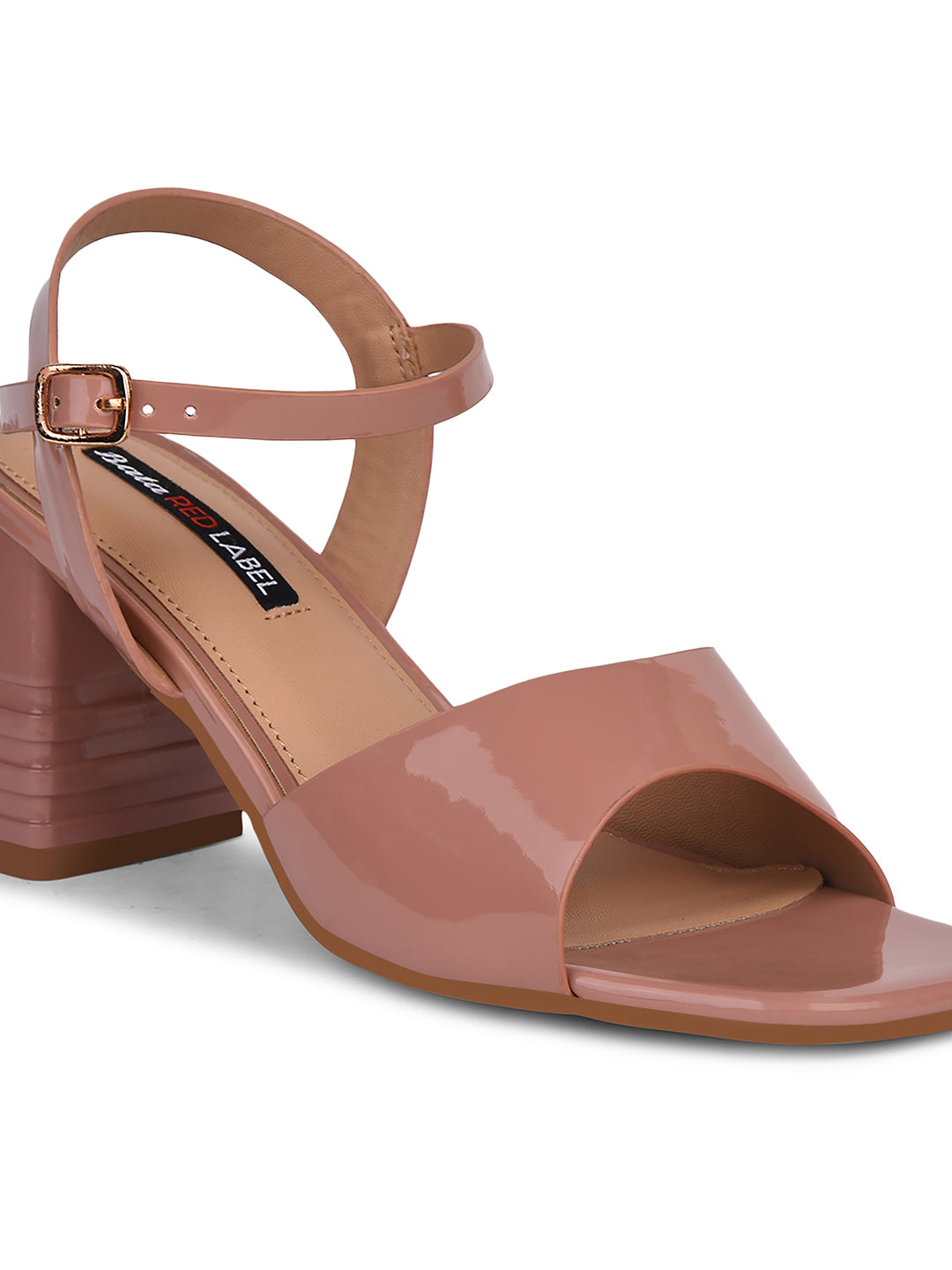 Bata Women Nude Ankle Strap Block Heel Sandal - Nude - View 5