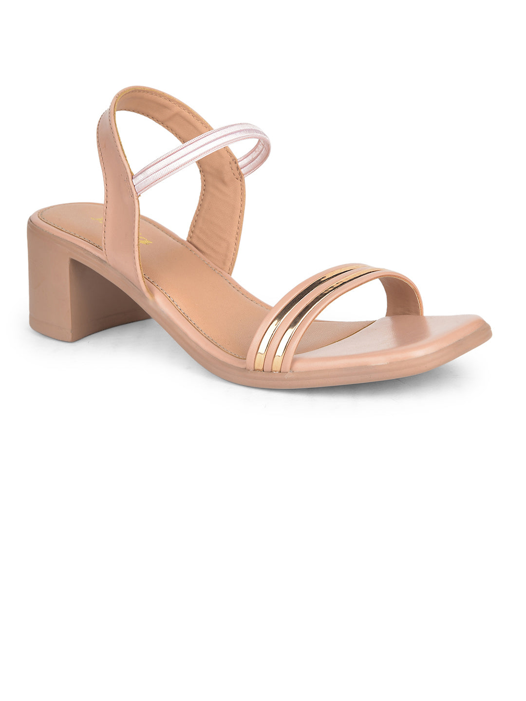 Bata Women Nude BackStrap Block Heel Sandal - Nude - View 1