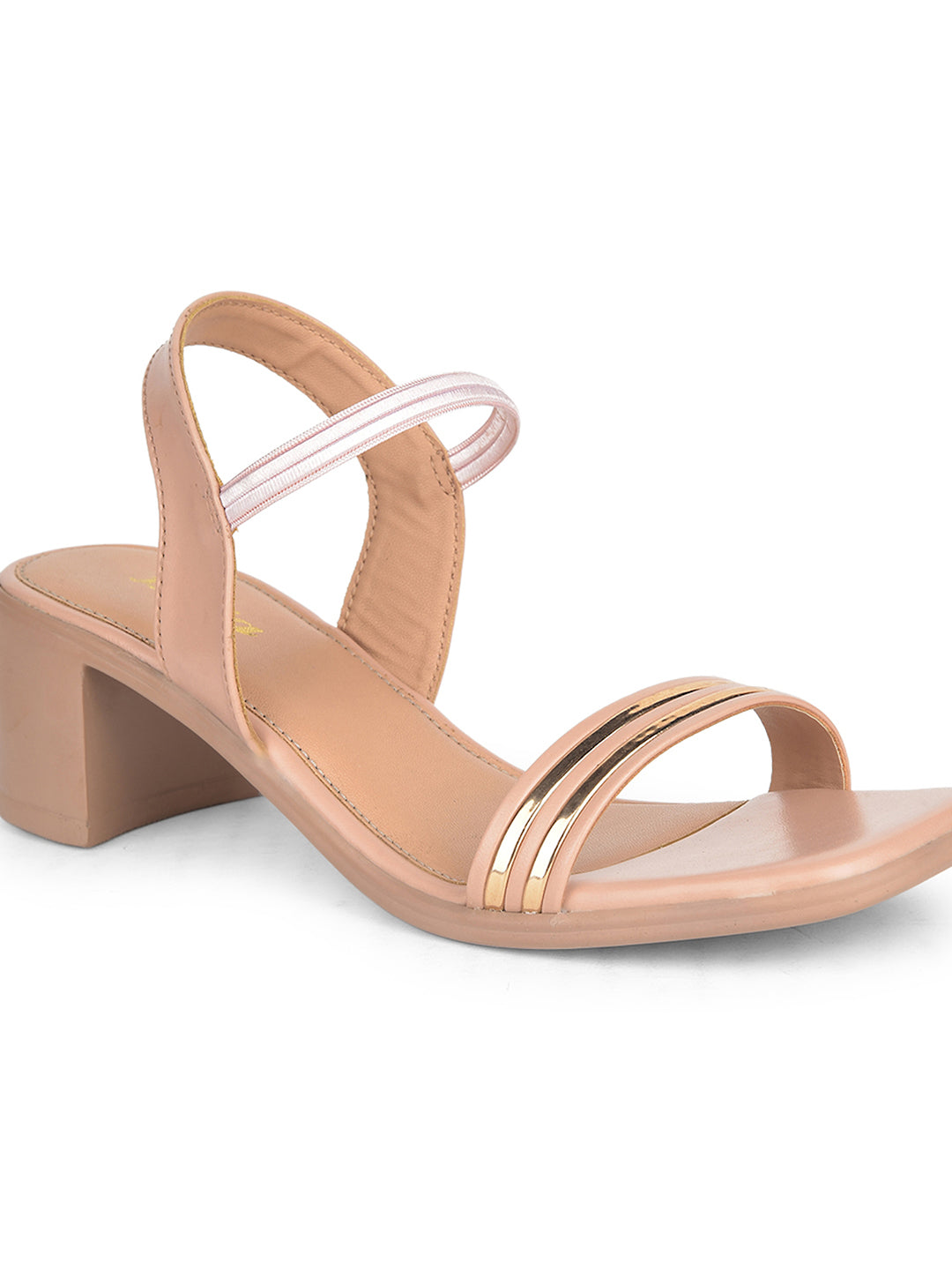 Bata Women Nude BackStrap Block Heel Sandal - Nude - View 5