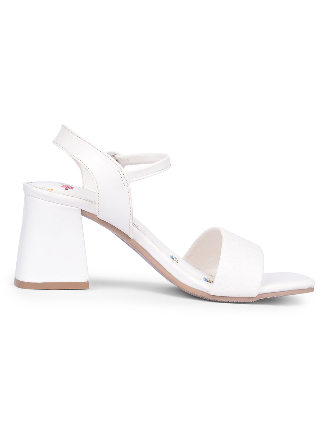 Bata Women White Ankle Strap Block Heel Sandal - White - View 2