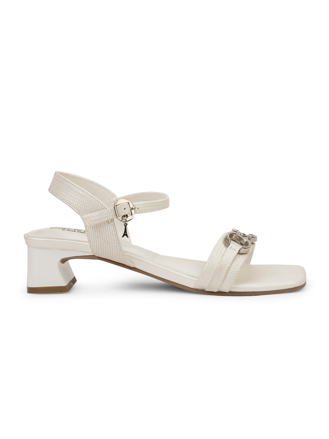 Bata Women White Ankle Strap Block Heel Sandal - White - View 2