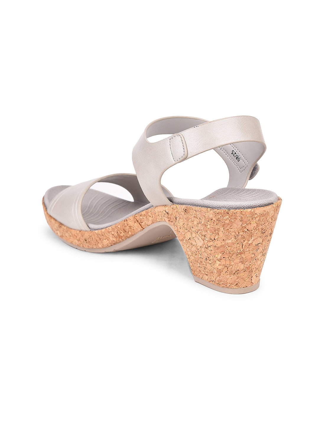 Bata Comfit Women Grey Velcro Strap Block Heel Sandal - Grey - View 3