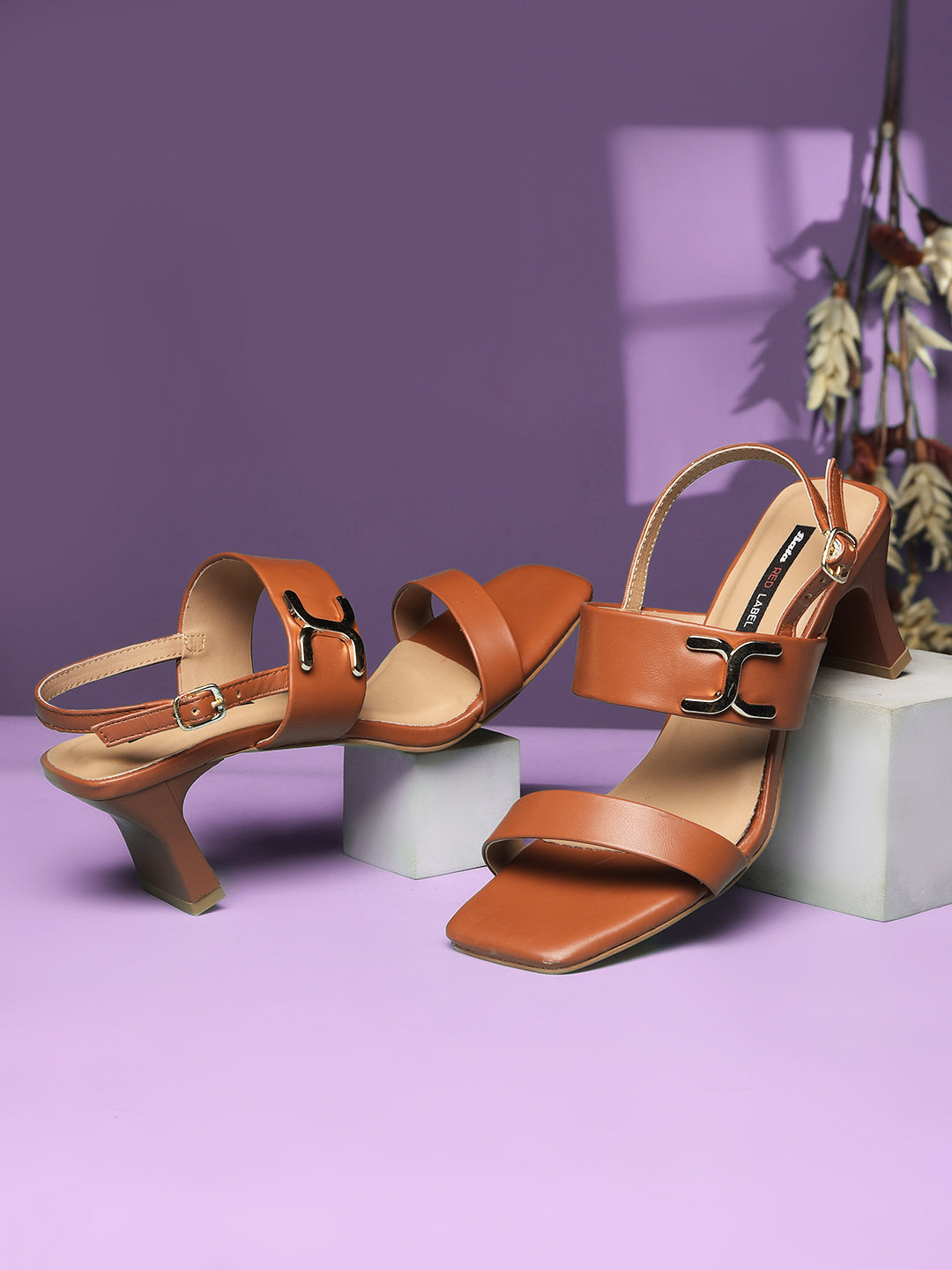 Bata Women's Tan Block Heel Sandals - Tan