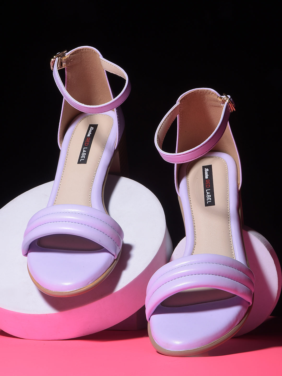 Bata Women Pink Ankle Strap Block Heel Sandal - Pink - View 6