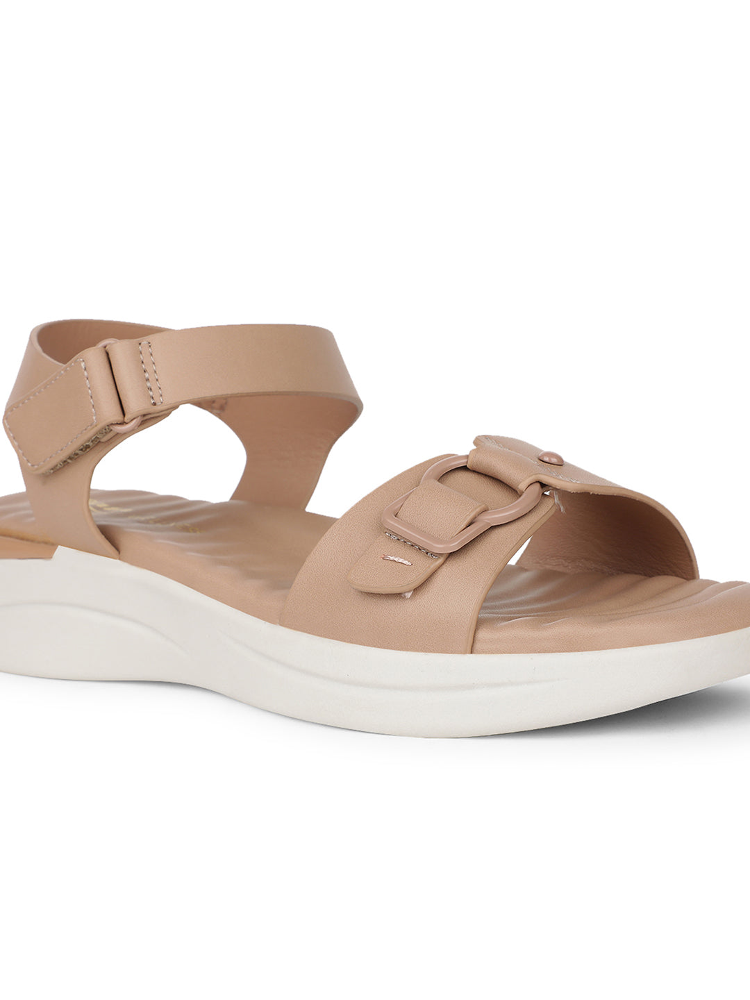 Bata Comfit Women Pink Velcro Strap Wedge Heel Sandal - Pink - View 5