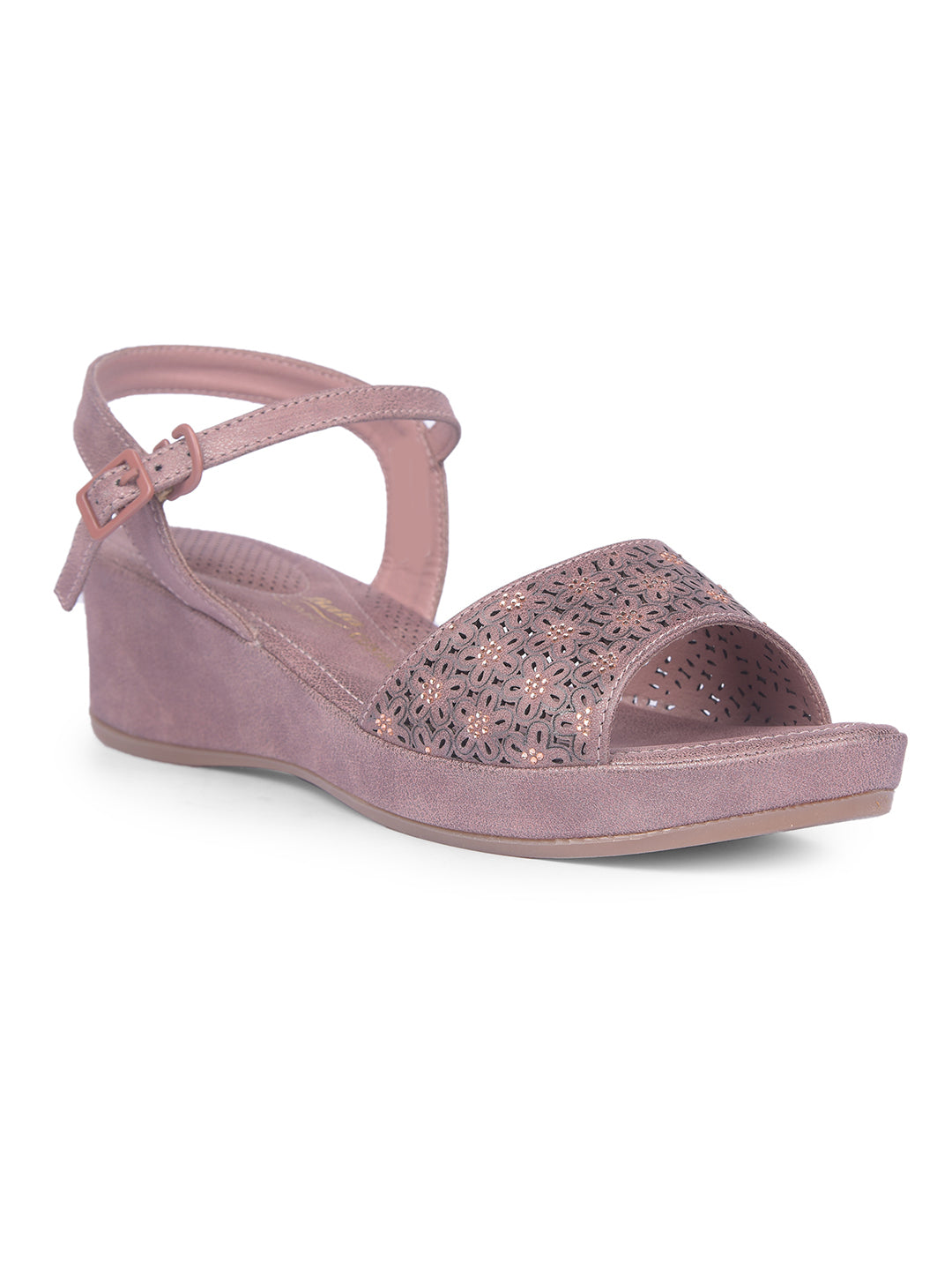 Bata Comfit Women Pink Ankle Strap Wedge Heel Sandal - Pink - View 1