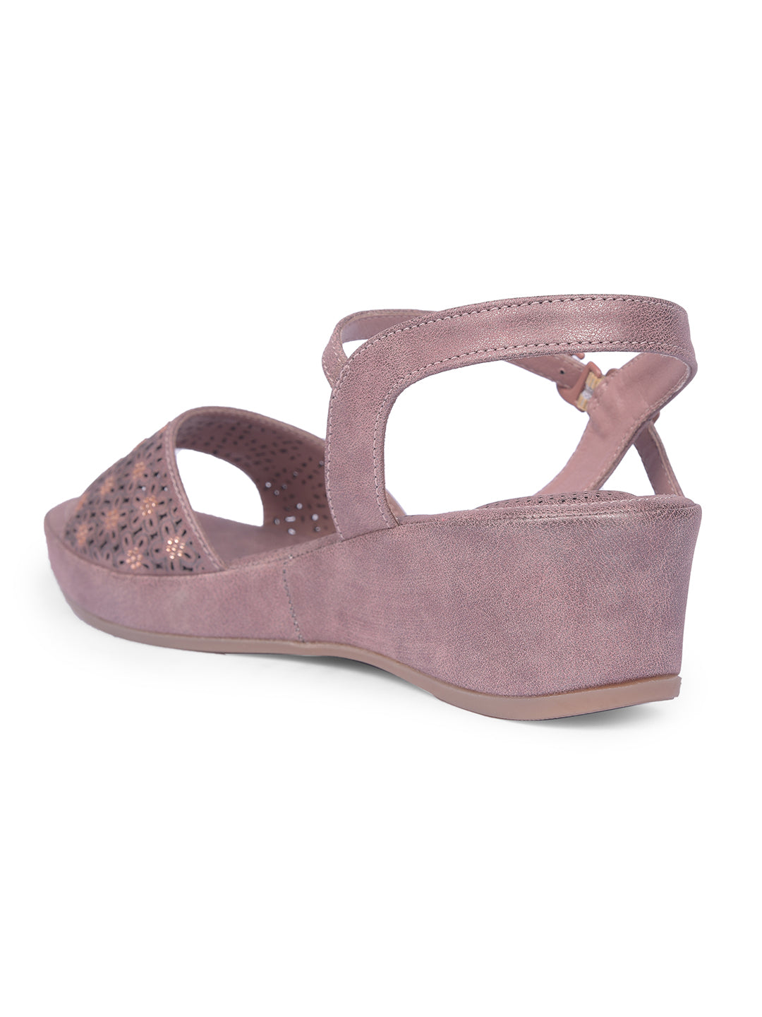 Bata Comfit Women Pink Ankle Strap Wedge Heel Sandal - Pink - View 3