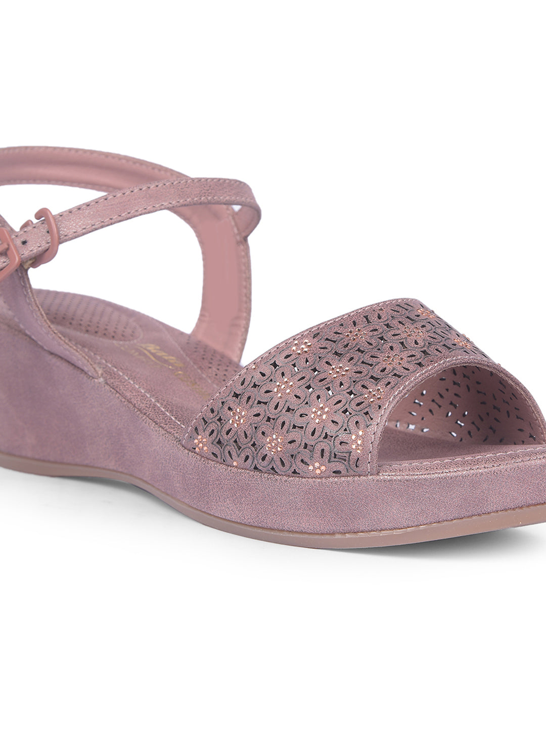 Bata Comfit Women Pink Ankle Strap Wedge Heel Sandal - Pink - View 5
