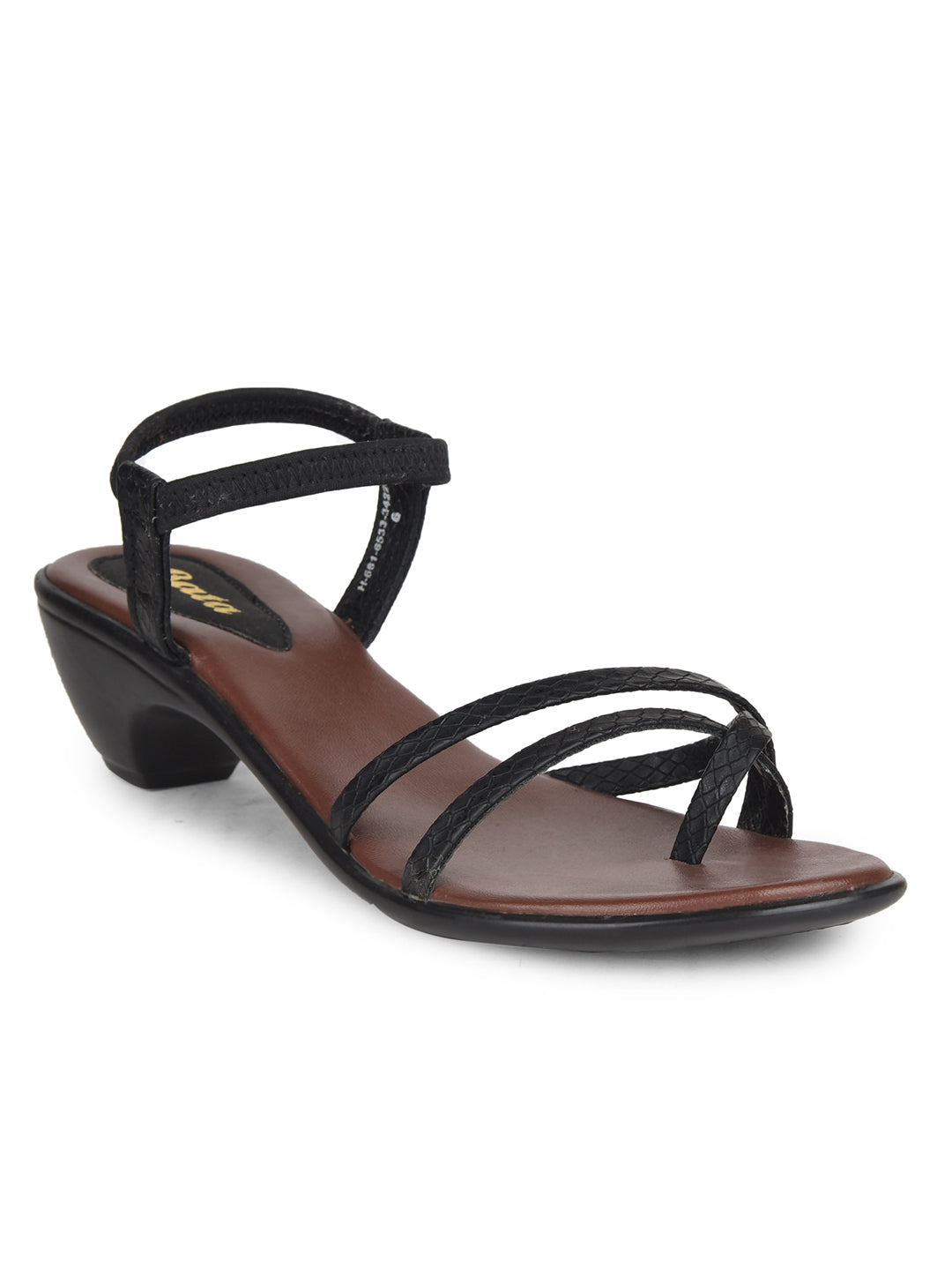Bata Women Casual Block Heel Sandal - Black - View 1