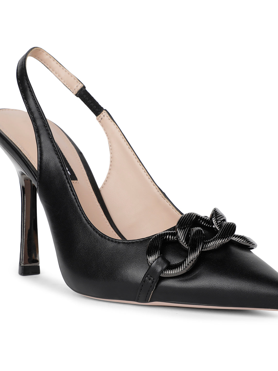 Nine West Women Pointed-Toe Stiletto Heel Slingback Sandal - Black - View 5